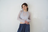 T/T Feather mohair knit - purple