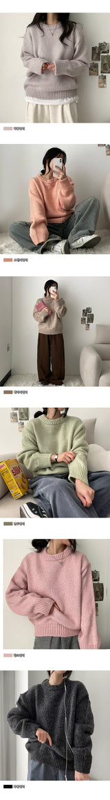 Gaffle mix round knitwear