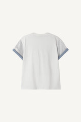 Graphic color matching roll-up T-shirt