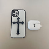 [MADE] cross epoxy phone case (white)