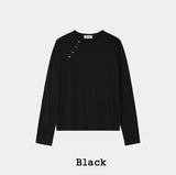 Trav Diagonal Henley Neck Long Sleeve T-shirt