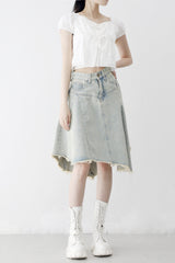 Reneck denim ankle skirt