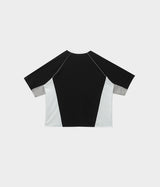 カラーブロックラグランオーバーTシャツ