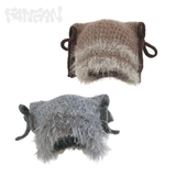 Handcrafted Crochet Cat Ear Beanie with Side Bows，Fluffy Long Fuzzy Brim,  knit Cute Hat