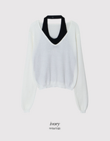 #RB Halter Neck Layered Loose Knit (5color)