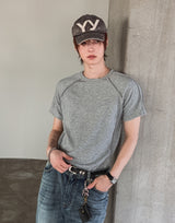 Layden Ribbed Cut-out Short Sleeve T-shirt