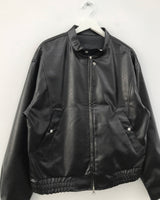 Rivet Motor Leather Jacket (2color)
