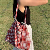 hacey checked ribbon shoulder bag [red]