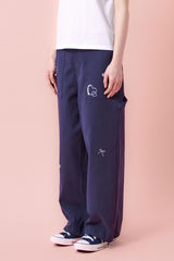 Shimmer Balloon Pants [Navy]