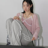 Poring Lace Track Training Pants