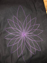 Wildflower Stitch Pants _ Black & Purple