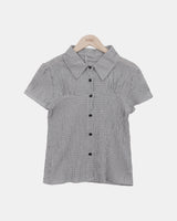 シュコンチェックショートスリーブブラウス