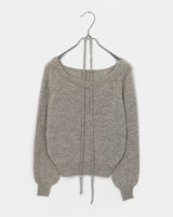 Oro Strap Knit Round-neck Wool Sweater