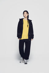 24FW アップサイドダウンロゴナッピングズリーパンツブラック