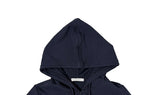 Hoan Lace Sleeveless Shirring Hood Zip-Up