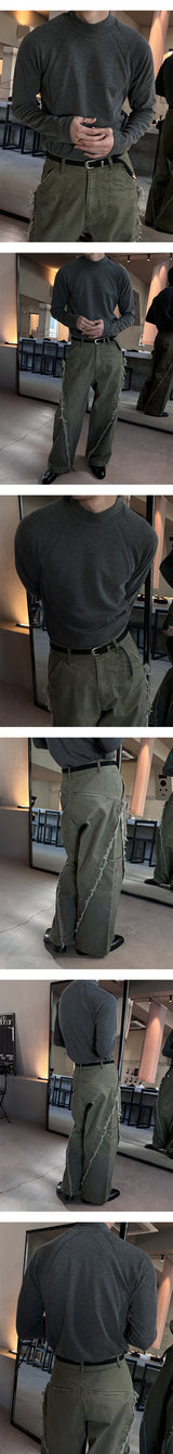 [Unisex] Low cutting wide pants(3color)
