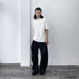 Curved Structure Wide Pants