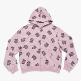 Twister Heart Bear Hoodie Zip-up - Pink