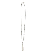 beach low drop pearl necklace