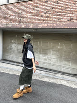 Leo Pigment Hooded Two-Way Vest