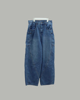 Low curve cargo denim jeans (Blue)