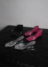 CLEAR WEDGE HEELS
