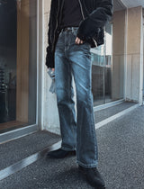 Mille stone washed bootcut denim pants