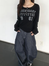 Nav Vintage Snap Long Sleeve (4c)