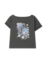 FRONT BACK JELLYFISH TEE (CHARCOAL)