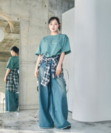 UNISEX スタッズケミカルT グリーン
