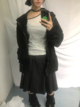 ウエストバッグプリーツスカート