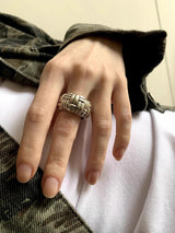 [Influencer] Ethnic big crochet bold ring