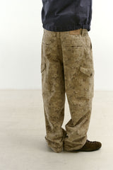 オーバーラップポケットカモパンツ (Washed Beige)