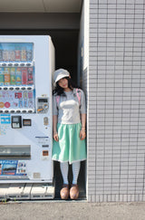 ボタンスリーブTシャツ