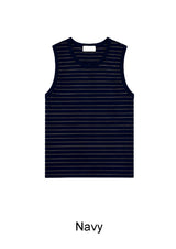 Rubber striped sleeveless top