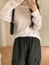Daily Linen Round T-Shirt (4color)
