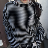 CLE ストライプルーズフィットロングスリーブTシャツ UNISEX (2COLOR)