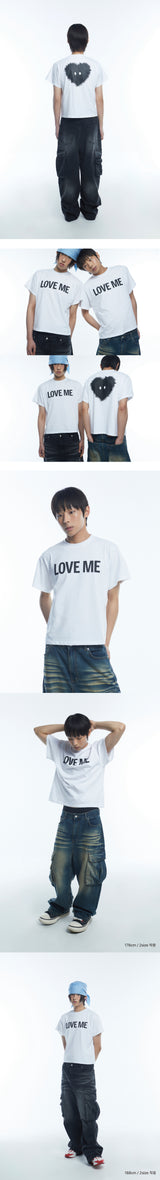 LOVE ME ハーフTシャツ WHITE
