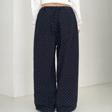 Possle dot string wide pants
