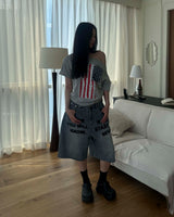 [Unisex] Bermuda denim pants