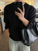 Lead button heavy knitwear