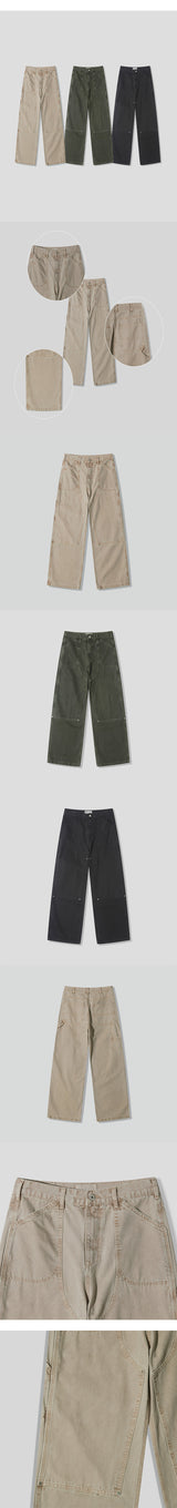 [Unisex] エイジングカーペンダー ワイドパンツ(3color)