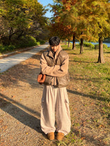 Fleece Wide-Slit Pants (3 Colors)