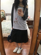 Double-Button Skirt