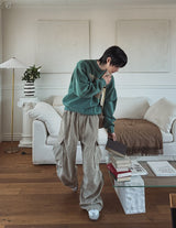 Basic Corduroy Cargo Parachute Pants