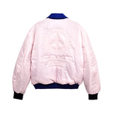 [UNISEX] Reversible "WORLD PEACE" Padded Bomber Jacket (Light Pink)