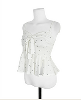 oreo ple big ribbon top + crop cd set