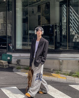 ディストリクトプリントワイドスウェットパンツ