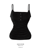 Silvia Snap Shirring Sleeveless (2color)