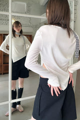 RETRO TENCEL UNBALANCED TOP_2COLORS